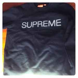 Supreme Zig Zag Stitch Panel crewneck
